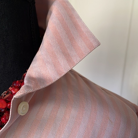 Paul Stuart Women's Classic Fit Button Down Shirt in Pink & Lavender Hue Size XS - Picture 3 of 7